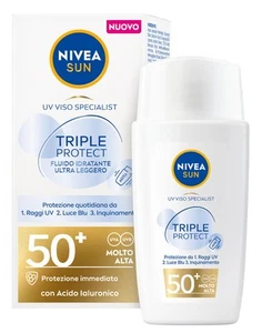 Nivea Solar 40 ML Face Fp50 Triple Protection 93695 Made IN Italy - Picture 1 of 3