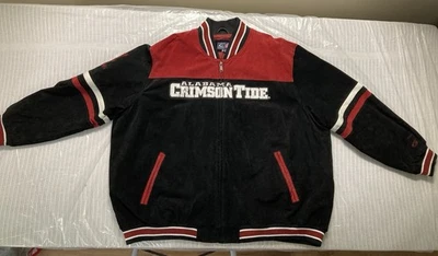 5XL RARE suede Leather  Alabama Crimson Tide Jacket mustse NCAA G-III Carl Banks - Image 1 of 4