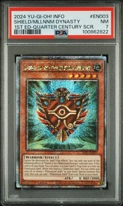 2024 YU GI OH  INFO EN003 Shield Millennium Dynasty 1st Ed.  QC SCR  PSA 7  5336 - Picture 1 of 1
