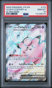 2025 POKEMON JTG EN-JOURNEY TOGETHER ULTRA RARE #173 LILLIE'S CLEFAIRY EX PSA 10 - Picture 1 of 2