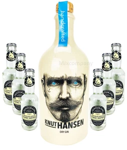 Knut Hansen Hamburg Dry Gin 0,5l ( 42% Vol)+ 6 x Fentimans Premium Indian Tonic