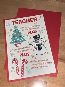 Tarjeta de Navidad Hallmark For Teacher: Fin de año todas las gracias que mereces - Imagen 1 de 5