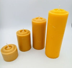 Candela Cero con cera d'api diametro 67 mm h 5/10/15/20 cm 150/300/450/600grammi - Foto 1 di 31