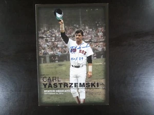 Carl Yastrzemski Autograph / Signed Fenway Park Statue Dedication Program HOF 89 - Picture 1 of 4