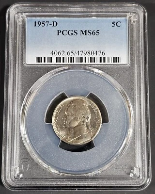 1957-D Jefferson Nickel PCGS MS65 Slab 5C - Image 1 of 4