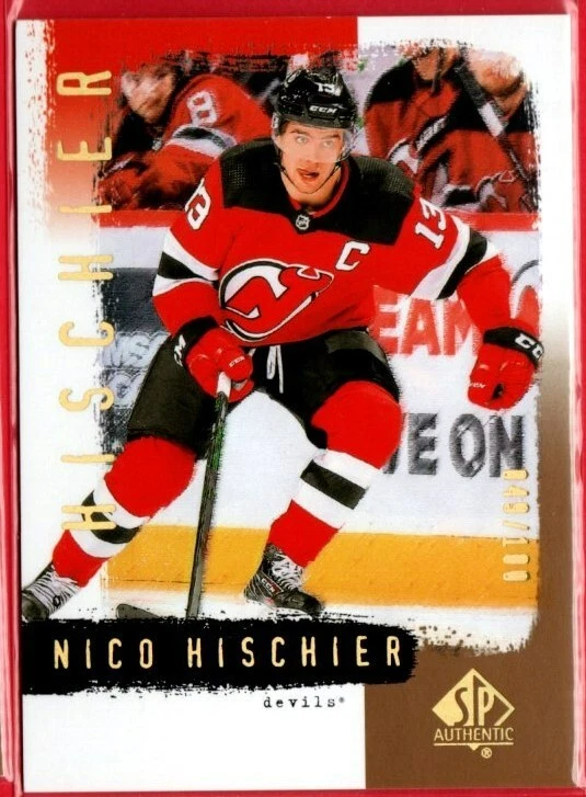 2020-21 SP AUTHENTIC NICO HISCHIER 2000-01 RETRO PARALLEL GOLD /100 #R47 UD - Image 1 of 1