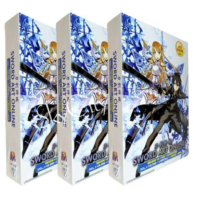 ANIME DVD~ENG DUB~Sword Art Online Season  1-3+GGO+Alicization(1-108End+Movie)