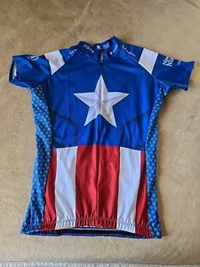VOMAX Cycling Jersey Women's 2019 Team Lanzoni Massachusetts USA Patriotic - Picture 1 of 4