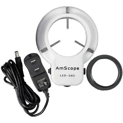 AmScope LED Microscope Ring Light Illuminator with Dimmer