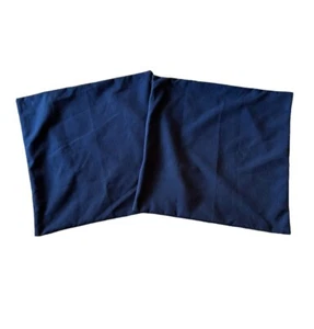 (2) 20" x 20" Navy Blue Zippered Throw Pillow Covers Machine Washable - Picture 1 of 3