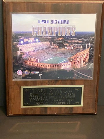 2003 LSU Tigers College Football   National Championship 18X12 Plaque Cover