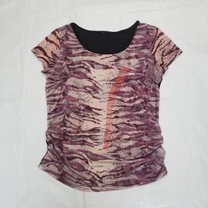 Damen-Kurzarmshirt Mesh Camouflage & schwarz Strassdetails Small Beschreibung lesen - Bild 1 von 9