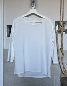 TOM TAILOR Winter White 3/4 Sleeve Waffle Knit Top Size Large - Picture 1 of 3