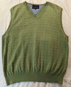 Vintage Tommy Hilfiger Golf Sweater Vest Knit V-Neck - Green Size L - Picture 1 of 7