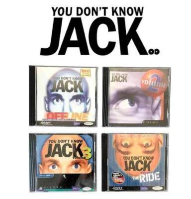 4 Disc YOU DON'T KNOW JACK PC CD-ROM VIDEO GAMES - Offline, 2, 3, 4 - Image 1 of 3