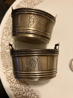 антикварная пара серебряных солонок Albert Coles. без вкладышей. - Изображение 1 из 4