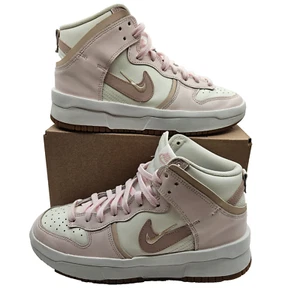 NIKE Dunk High Up REBEL Womens 9 Leather Shoe DH3718-102 in PINK OXFORD - Picture 1 of 13