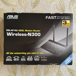 ASUS DSL-N14U MODEM ROUTER ADSL WIRELESS-N300 - Foto 1 di 6