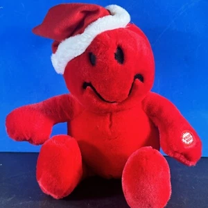 Vtg Christmas Funny Tickle Tickle Wiggle Wiggle Plush Toy Happy Holidays WORKS - Picture 1 of 9