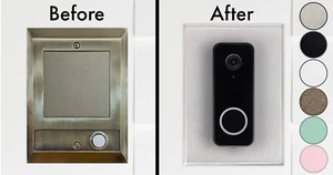 Doorbell Wall Plate for Wyze Video Doorbell v2: Upgrade NuTone, More - STAINLESS - Picture 1 of 2
