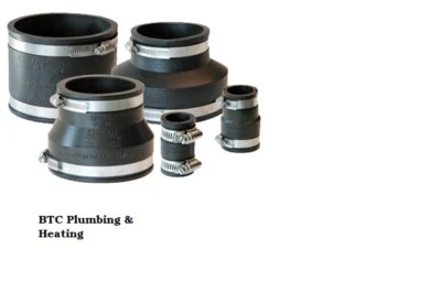 Flexible Rubber Boot Reducer Coupling Adaptor Pipe Connector Joiner - Image 1 of 2