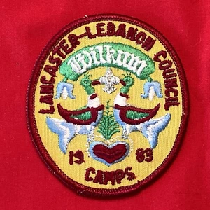 Boy Scout 1983 Lancaster-Lebanon Council Camps Wilkum Patch F252B1 - Picture 1 of 2