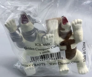 The Golden Compass Figure Cake topper Armored Ice Polar Bears set - Picture 1 of 6
