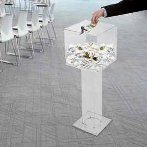 Acrylic Suggestion Box, Acrylic Donation Box, Clear Box for Donation & Ballot! - Picture 1 of 22