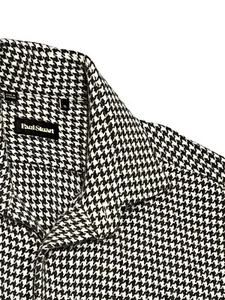 Camicia Paul Stuart grigia off white in lana con pied de poule taglia XL made in Canada Old Money - Foto 1 di 9
