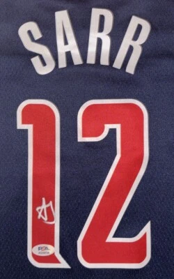 Alex Sarr Signed Autographed Washington Wizards Jersey PSA/DNA COA - Image 1 of 3