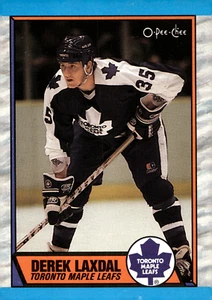 1989-90 O-Pee-Chee - #169 Derek Laxdal (RC) Maple Leafs - Picture 1 of 2