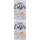 2 Pieces Garden Flag Ornament Easter Happy Sign Double Sided