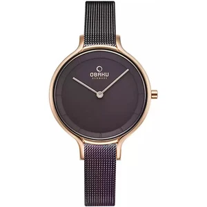 Obaku Women's Walnut Silver Dial Watch - V228LXVNMN - Picture 1 of 1