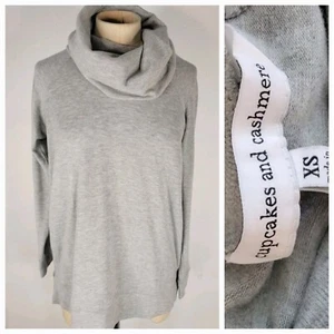 Sudadera Top Cupcakes y Cachemira Mujer Talla XS Capucha Cuello Aberturas Laterales Gris - Imagen 1 de 9
