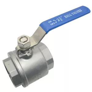 2-1/2" 2.5 in NPT Threaded Full Port 2 piece Ball Valve Stainless Steel SS 316 - Picture 1 of 7