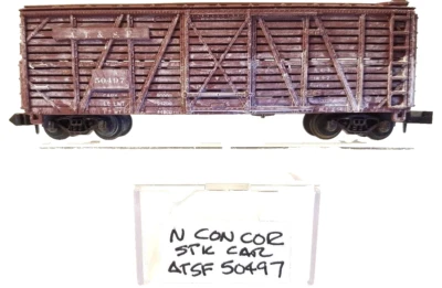 N Con Cor 50497 Stock Car Santa Fe ATSF #50497 - Image 1 of 3