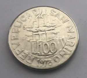 Repubblica di San Marino Moneta L. 100 Del 1978 - Foto 1 di 2