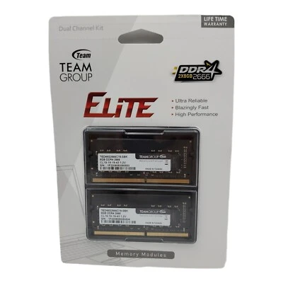 TEAMGROUP Elite DDR4 16GB Kit (2 x 8GB) 2666MHz PC4-21300 CL19 Unbuffered  - Image 1 of 2