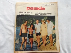 PARADE Magazine-AUGUST 10,1969 THREE SMART YANKS IN TAHITI - Picture 1 of 2