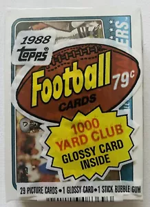 1988 Topps Football ungeöffnet Cello Pack with Bo Jackson Team Leaders card on Top - Bild 1 von 3