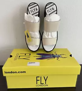 FLY London Off White Leather MOUSSE BESY357FLY Size 39 NEW - Picture 1 of 13