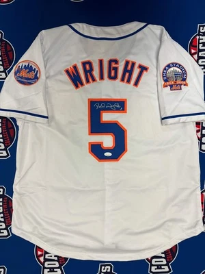David Wright Autographed NY Mets CUSTOM White Jersey (JSA) — 第 1/2 张图片