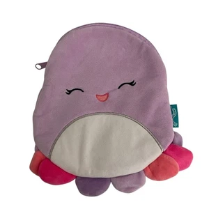 Squishmallow Oktopus Plüschtasche 8 Zoll lila Kellytoy Reißverschlussbeutel - Bild 1 von 11