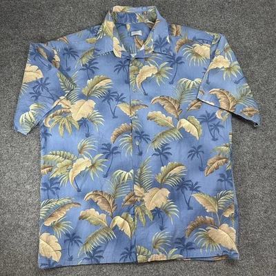 Half Moon Bay Hawaiian Shirt Size Large Floral AOP Short Sleeve Button Up Cotton - Image 1 of 4
