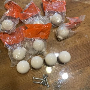 VTG LOT Of 10 Amerock Almond Knob Pulls For Cabinet Or Drawers BP-727A-AM Round - Picture 1 of 6