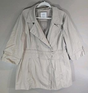 Old Navy Khaki 2000s Trench Coat Sz XXL Flare Mid Length  - Picture 1 of 11