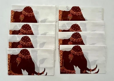 NUEVO Juego Jim Thompson/8 Servilletas Temáticas Batik Algodón Voile Elefante - Imagen 1 de 4