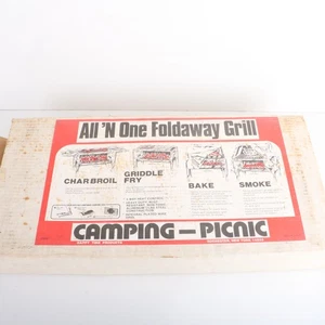 All 'N One Foldaway Grill Camping Picnic Folding Griddle Happy Time Vintage - Picture 1 of 12
