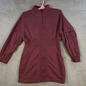 Anthropologie Minikleid Longline Reißverschluss Damen Größe Medium weinrot/burgund - Bild 1 von 10