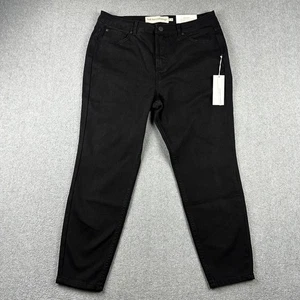 Soft Surroundings Jeans Womens 14P Black Ultimate Denim Skinny Ankle 3FY3920142 - Picture 1 of 12